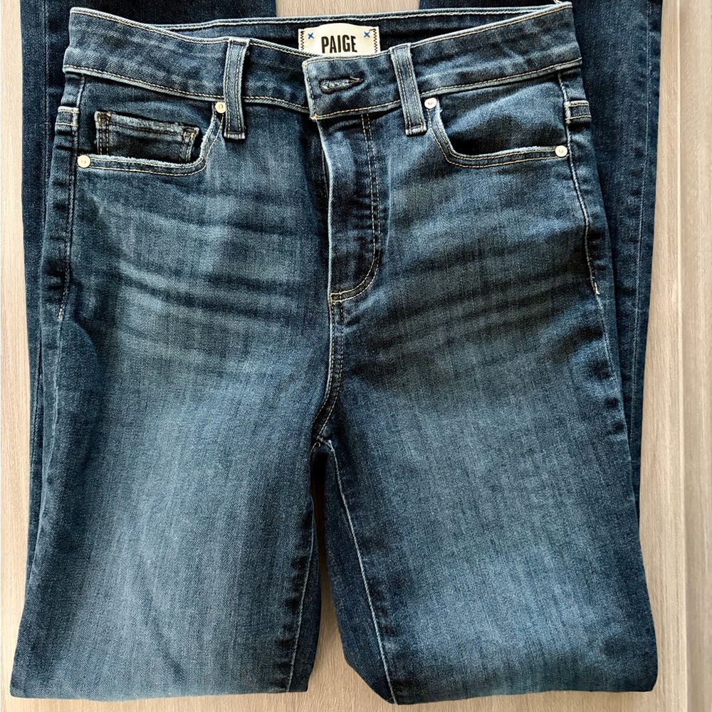 PAIGE Women's Dark Blue Jeans
